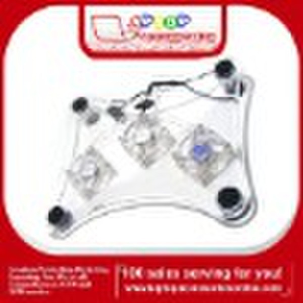 3 fan 6 led Laptop cooling pad cooler pad factory