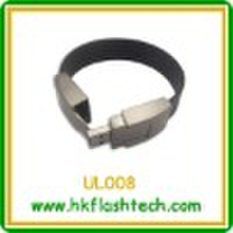 8gb leather bracelet usb flash drive, model UL008