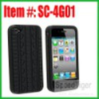 Tire Tread Silicone Case for iphone4g Case