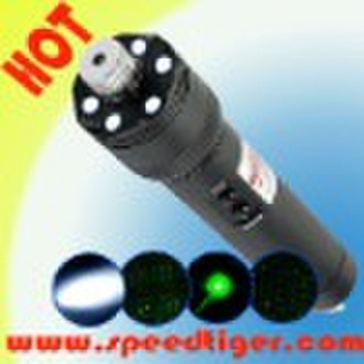 High Power Green Laser Pointer 3 in 1 + LED flash