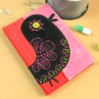 A5 W-Ring Notebook Flocking Fabric Cover