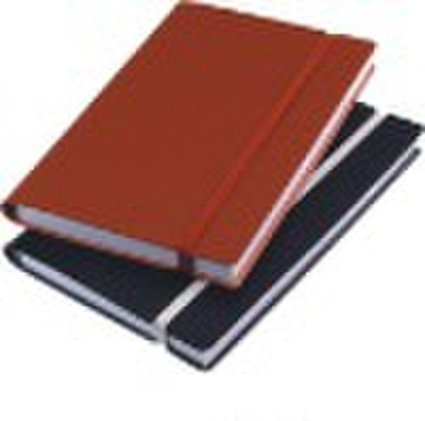 Hardcover notebook with elastic band