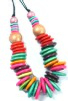 fashion wood bead necklace