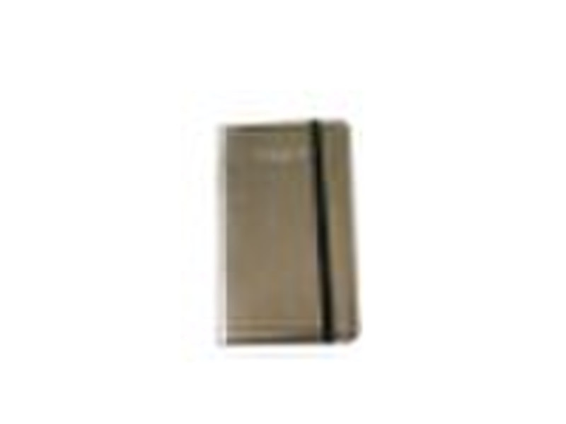 Gold PVC Cover Notepad with elastic