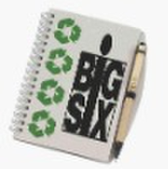 recycle hardcover paper notebook with pen