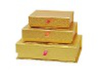 the gold color gift box