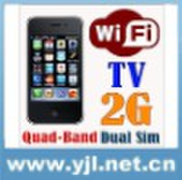 V706 Dual SIM WIFI JAVA digital TV Mobile phone 8G