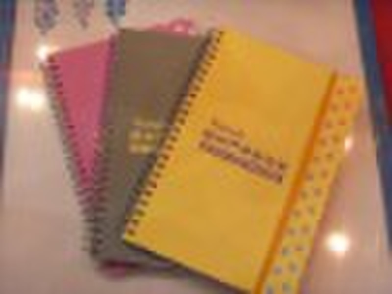 PP spiral notebook(pp cover,white board cover),sch