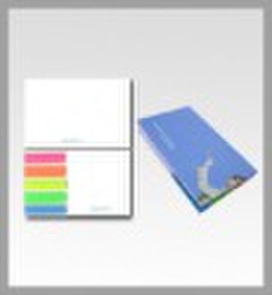 Combination sticky note with hard cover,memo block