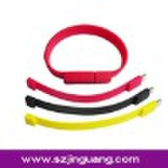 Hot sale! silicon bracelet usb in low price