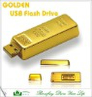 Gold bar USB flash memory