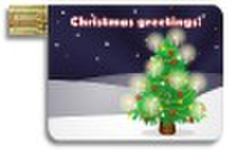 Hot sell Xmas card USB flash drive 1-32GB