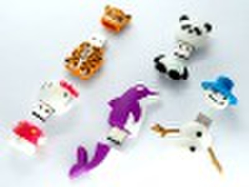 animal shape pvc flash memory