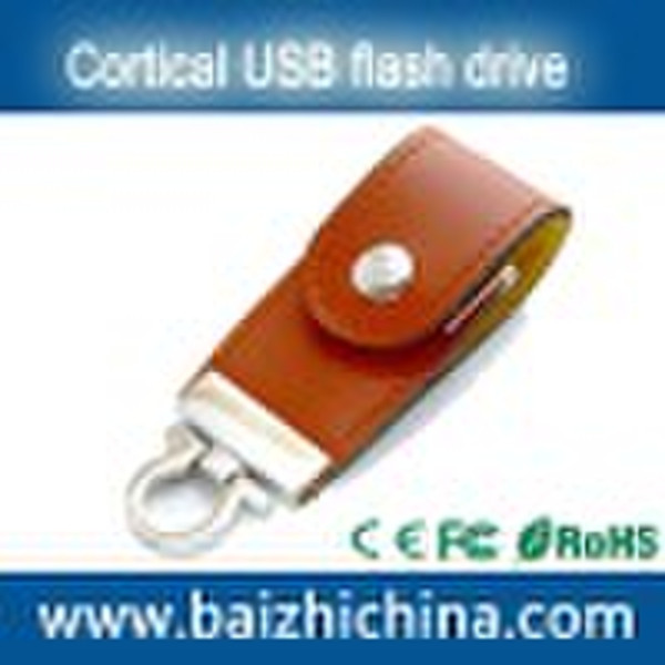 OEM logo available 8GB leather usb flash drive