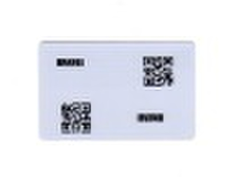 2D barcode card