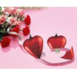 oem 4gb heart shape usb flash drive for xmas