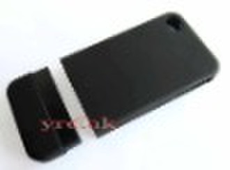 Black Slider Hard Case Cover In Case for iPhone 4G