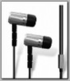 Metal In-ear Earphone with Silicon Earbud, 8mm Uni