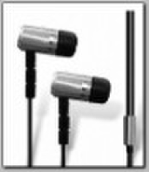 Metal In-ear Earphone with Silicon Earbud, 8mm Uni