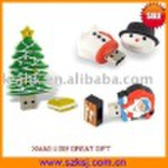 100% design christmas 8GB usb flash drive