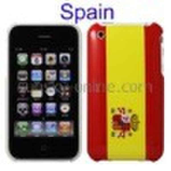 Spain Flag Style Plastic Case for iPhone 3G/ 3GS