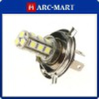 Weiß 18 SMD LED Auto-Glühlampe - H4 12V # JB048