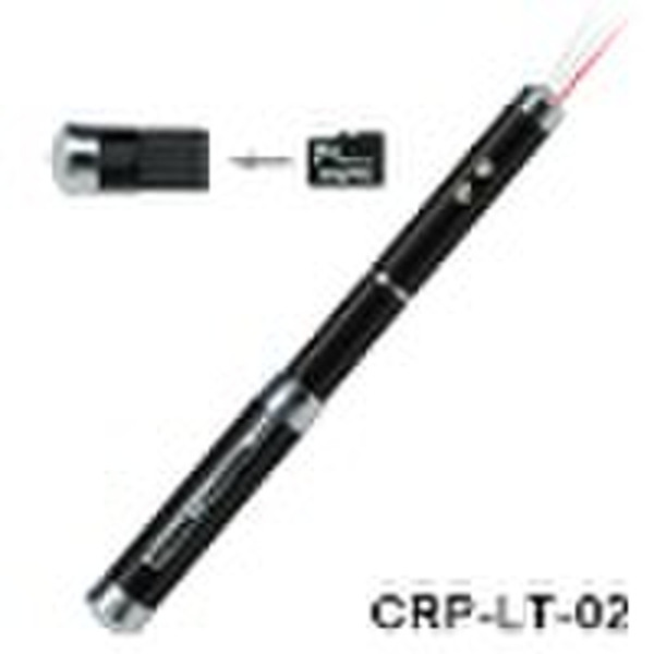 Slim Card Reader Pen with Laser Pointer and Torch