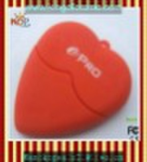 red heart flash drive