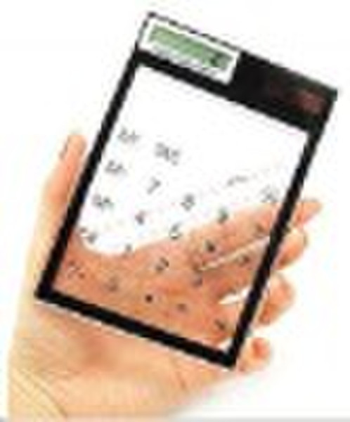 Transparent Solar 8 Digit Touch Screen Calculator