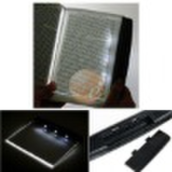 Bright LED Book Adjust Light Panel Night Reading L