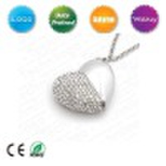 Jewelry USB Pen Drive  With Heart shape .Suit for