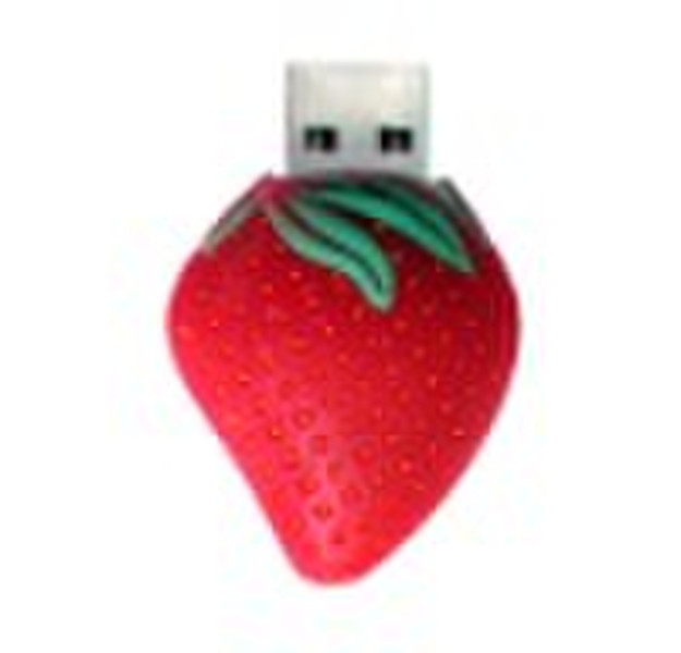 Red strawberry ,customized pvc usb as promotion gf