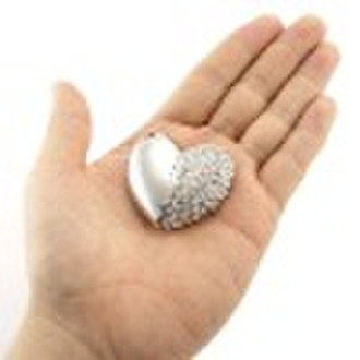 Bling Bling Heart USB Flash Drive with Crystal, Di