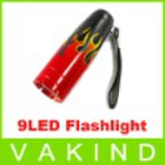 9 LED Fire Style Torch Flashlight Lamp For Camp Hi