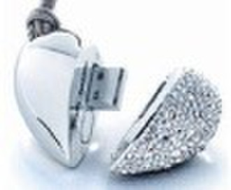 heart shape USB Flash Drive,gift usb disk, metal u