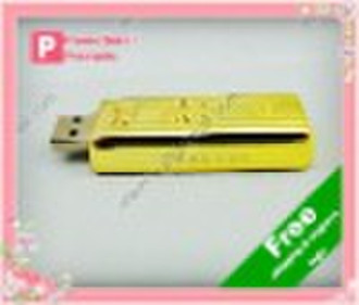 gold bar memory stick free engrave logo ,accept pa