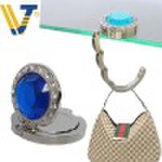 Mirror Bag hook with 14pcs rhine stones