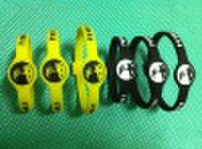 divided color silicone wrist band