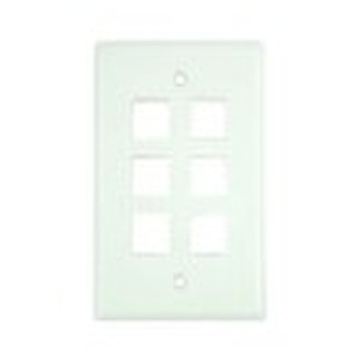 6 port keystone wall plate