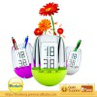 LCD Clock with tumbler