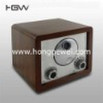 AM/FM 2 band wooden radio with Mp3 connection