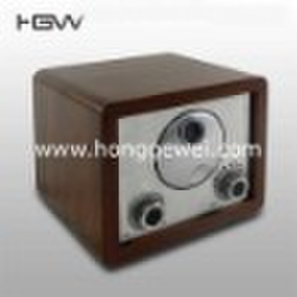 AM/FM 2 band wooden radio with Mp3 connection