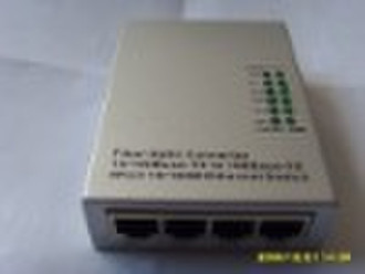 10/100M 4RJ45 fiber media converter