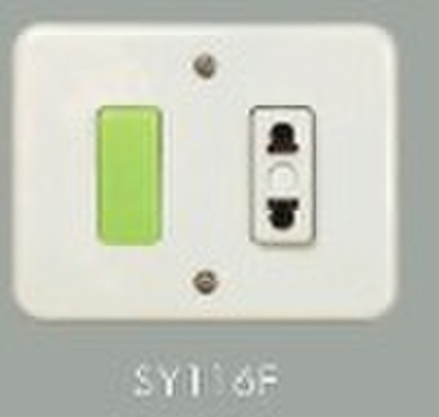 SY116F one gang two pin flourescent button switch