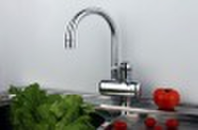 Kitchen electric single lever hot water faucet