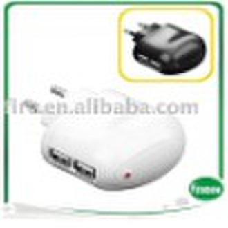 Dual usb travel charger for iphone 4