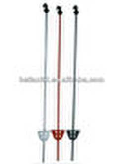 grey painting fence post