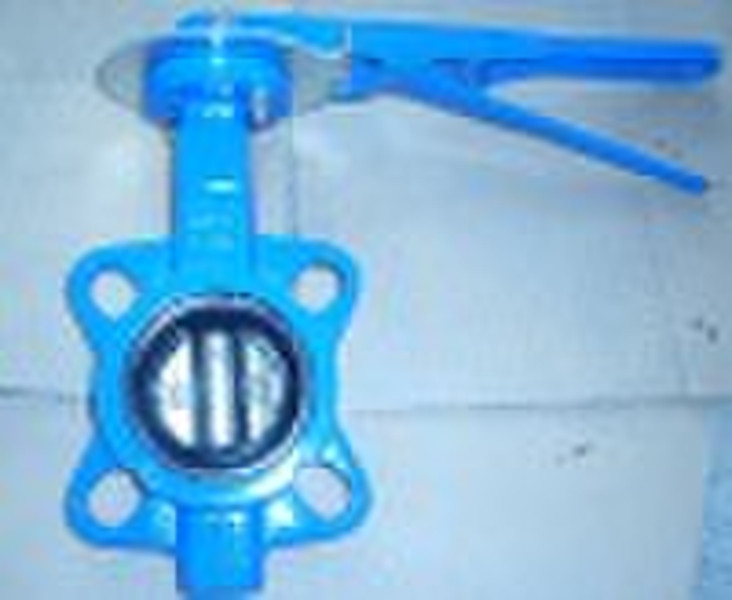 wafer butterfly valve one shaft with pins