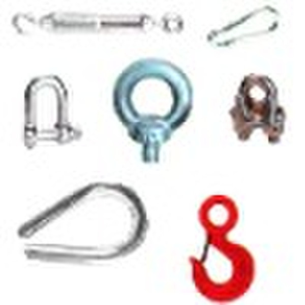 accessories of steel wire rope, rigging, clip, tur