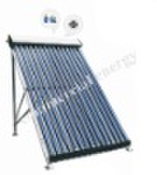 Pressure solar collector with heat pipe